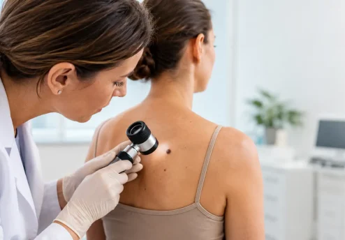 Dermatološki pregled sumljivega znamenja za zgodnje odkrivanje kožnega raka